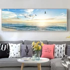 Современная Картина на холсте с изображением природных морских пейзажей летающих птиц, постеры и принты, настенные картины для декора гостиной