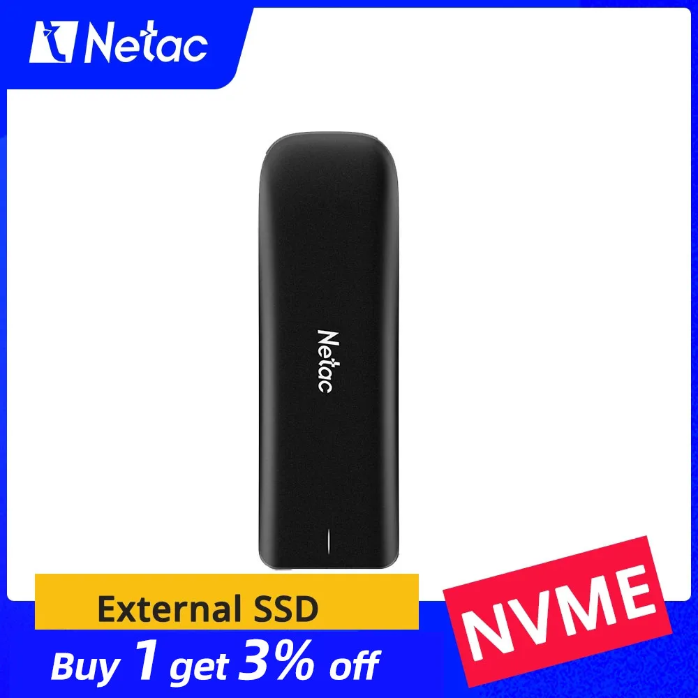 

Внешний SSD-накопитель Netac, 1 ТБ, 2 ТБ, 250 ГБ, 500 Гб