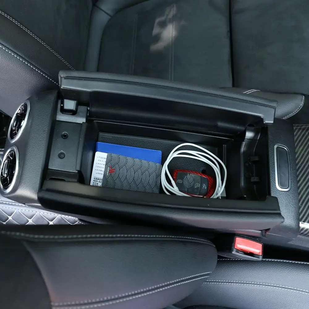 Для Mercedes benz A Class W177 A180 A200 B класс W247 интерьер автомобиля Центральная консоль подлокотник коробка для хранения аксессуары