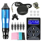 Набор для тату-машинки, источник питания с ЖК-экраном для тату, тату-машинки, картриджи с иглами для перманентного макияжа, бровей