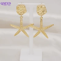 fahion stud earrings italian gold plated earrings geometric drop earrings for women bridal wedding banquet jewelry party gift