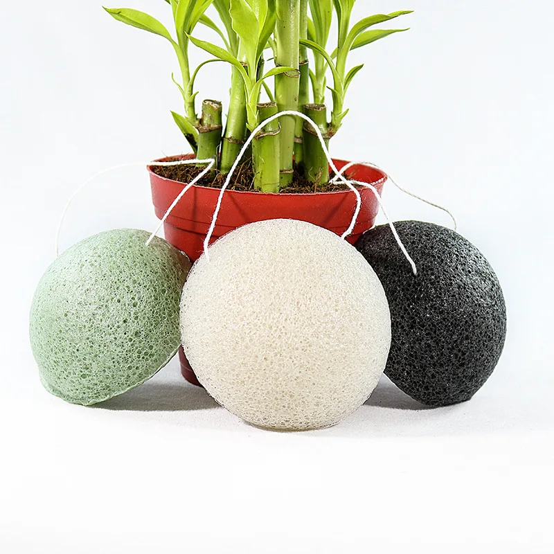 1 шт. губка круглой формы Konjac косметическая для очистки лица Губка натуральный