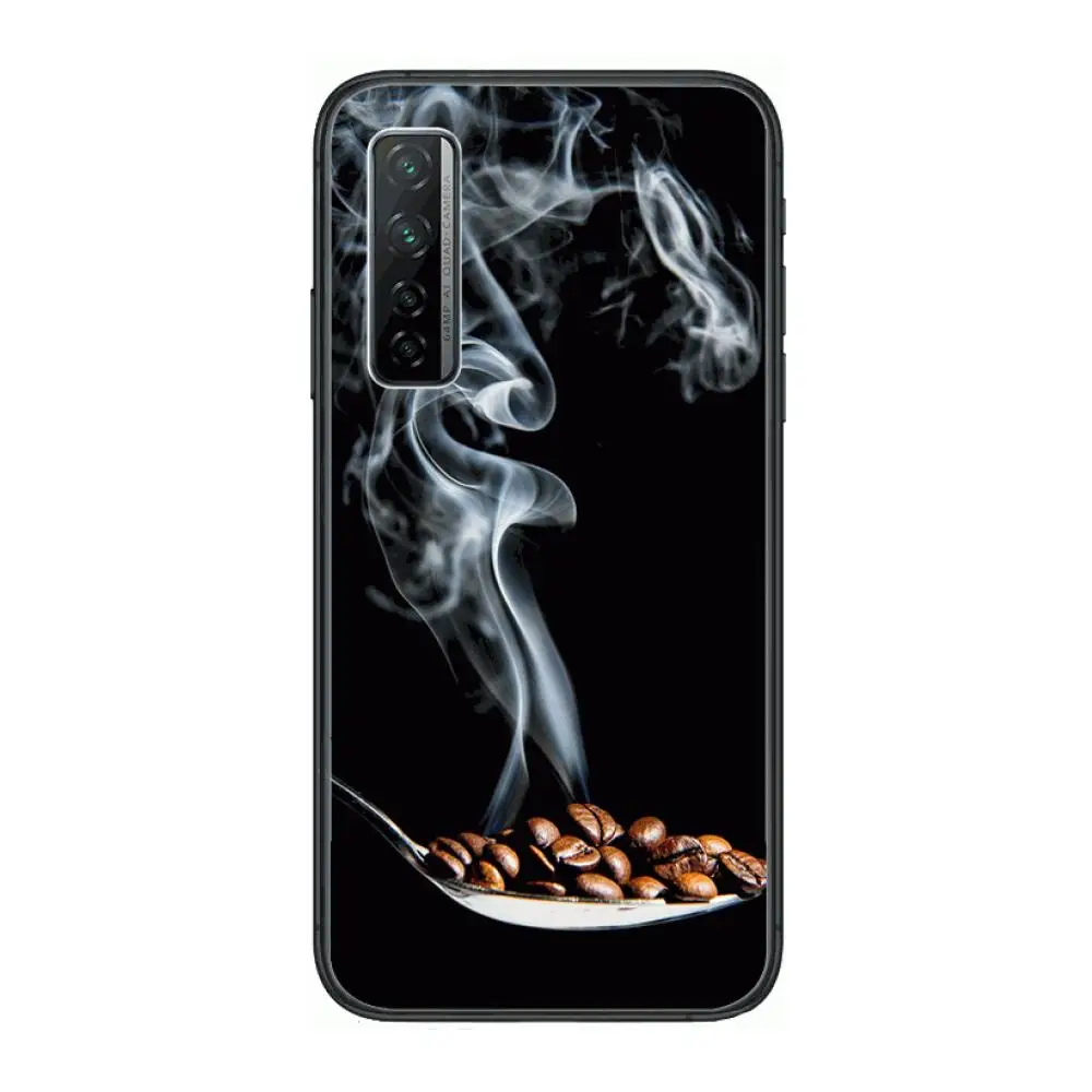 

Coffee beans coffee Case Phone Case For Huawei mate 40 30 10 20 40 8 9 Lite Z Pro Black Etui 3D Coque Painting Hoesjes 5g blac