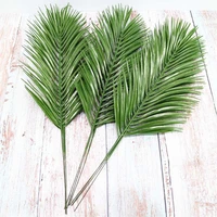 artificial iron leaves palm tree green leaf plants plastic potted bonsai leaves garden home wedding table ornaments decoration