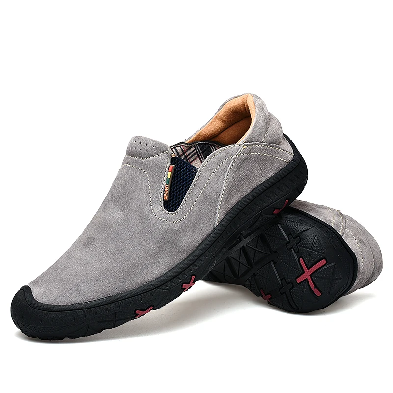 

Men Shoes Leather Casual High Quality Loafers Breathable Flats Soft Light Shoes Fashion Men's outdoor Footwear Big Size 38-48