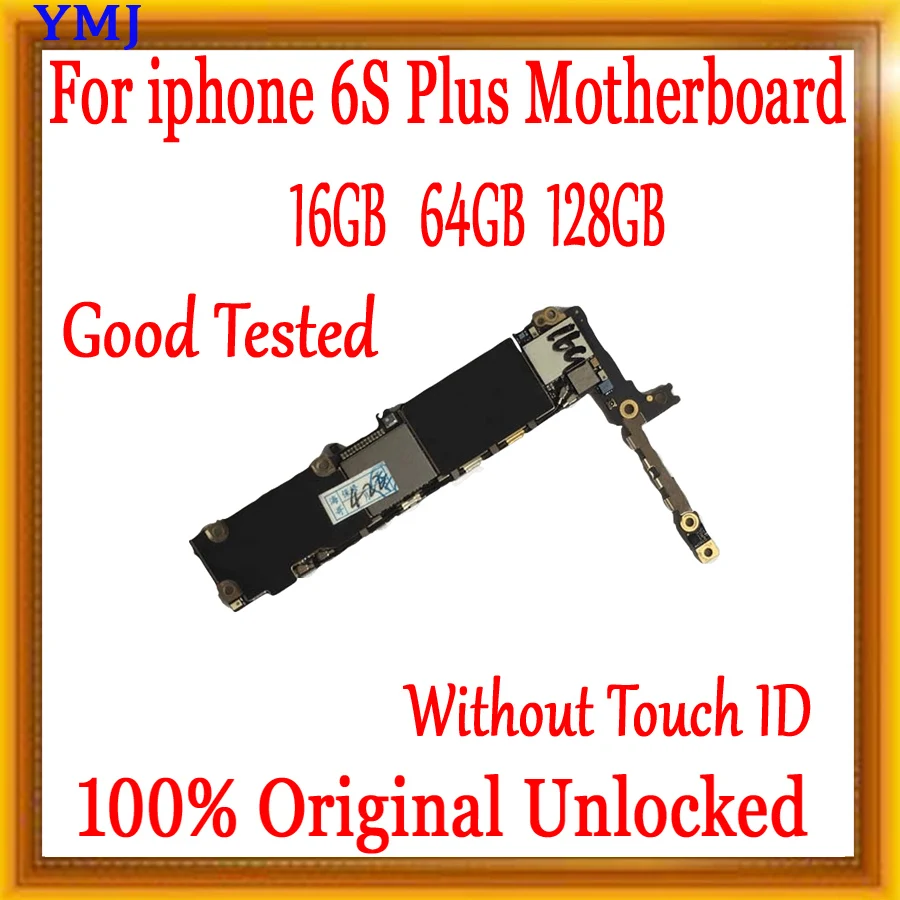 Оригинальная разблокированная материнская плата для iphone 6s plus без сенсорного ID/с сенсорным ID, для iphone 6s plus логическая плата 16 Гб/64 Гб/128 ГБ