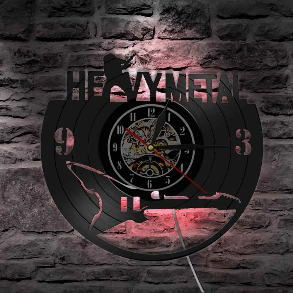 Музыкальный ремешок современные настенные часы с виниловой пластиной тяжелый