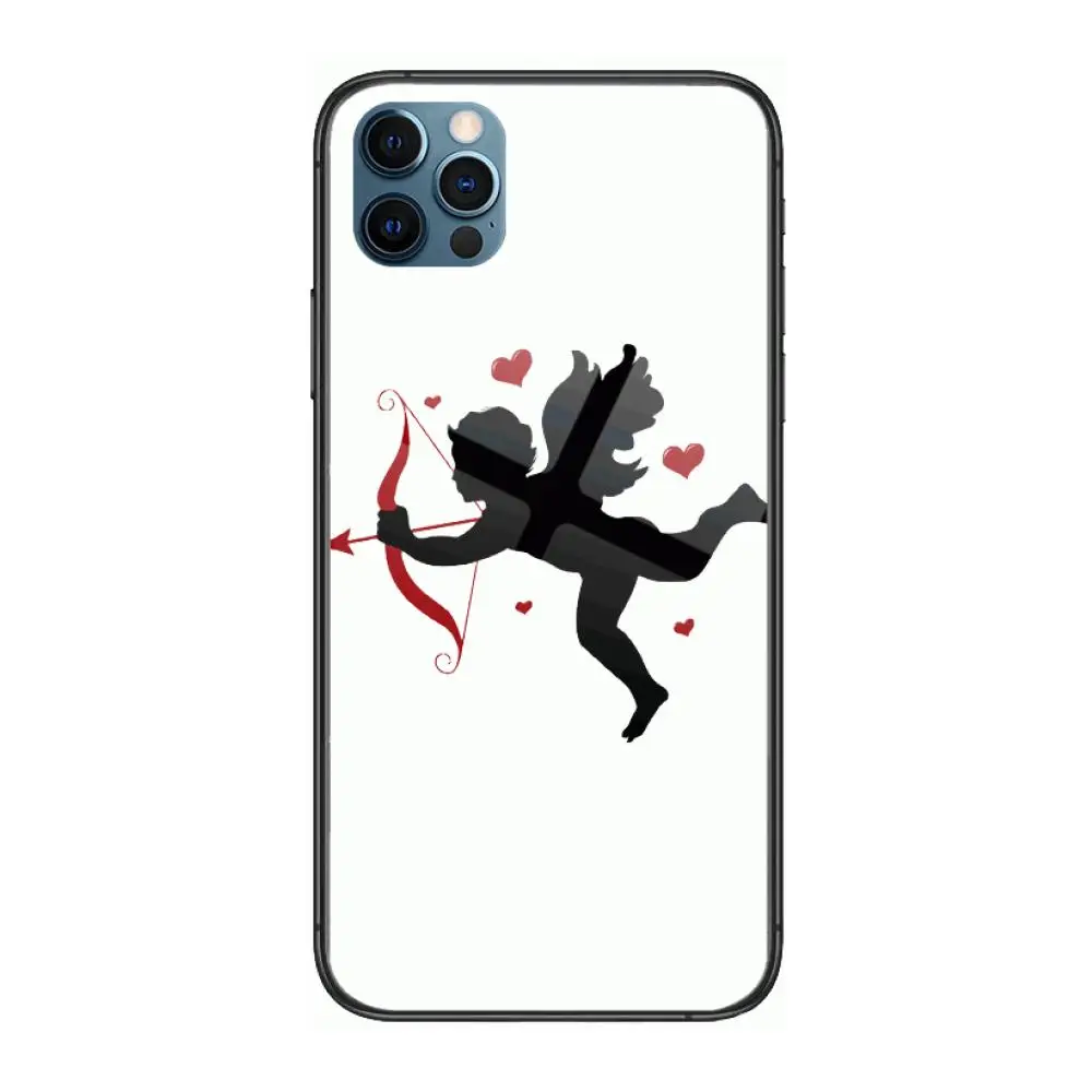 

Cupid Fall in love style Style Phone Case cover For iphone 12 pro max 11 8 7 6 s XR PLUS X XS SE 2020 mini black cell shell
