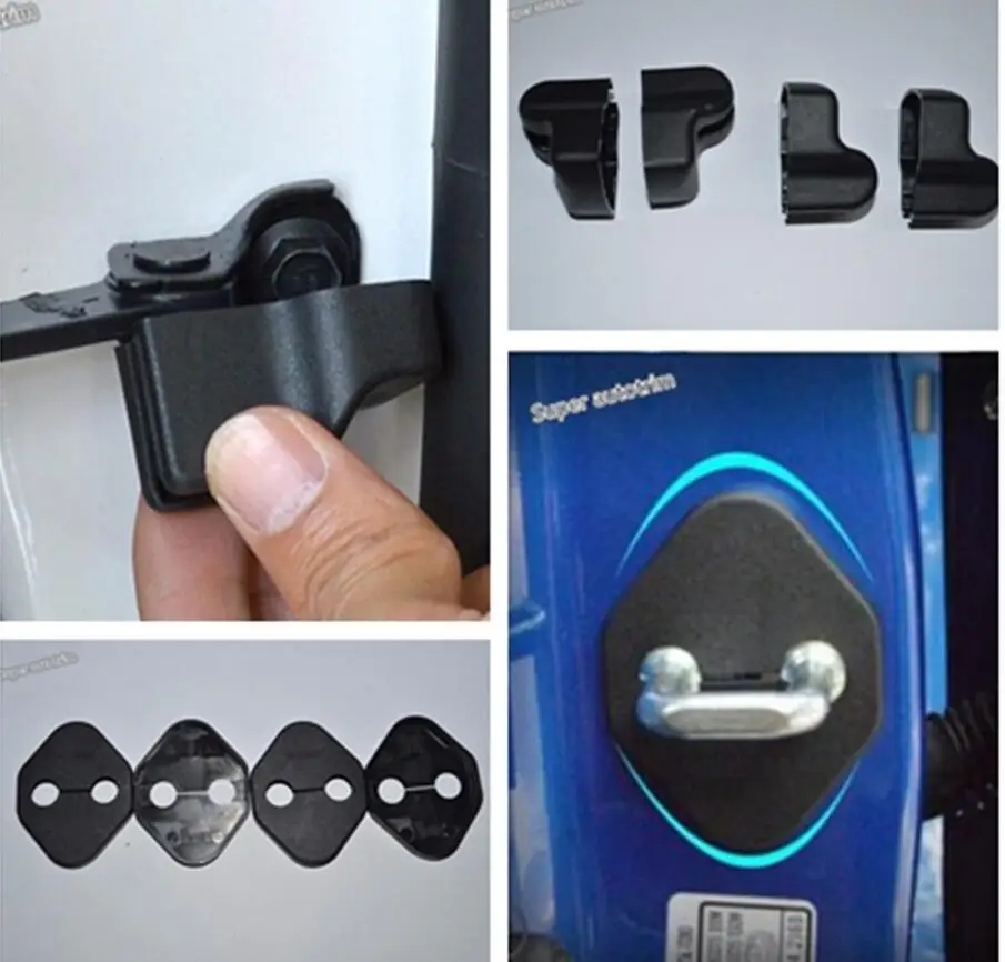 

Lapetus Plastic Inner Car Door Arm Stop Rust Waterproof & Door Lock Protector Buckle Cover Trim For Toyota Corolla 2014 - 2018