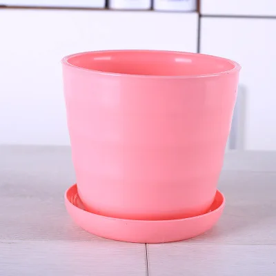 

Horticultural Resin Plastic Fleshy Flowerpot Color High Gloss Horizontal Thread Flowerpot Delivery Tray