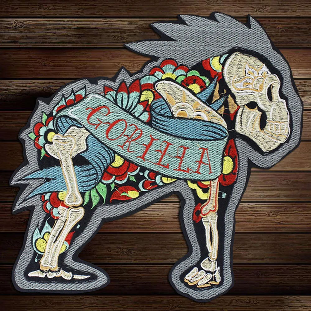 Нашивки с вышивкой в виде гориллы аппликация тканевый патч значок для собаки