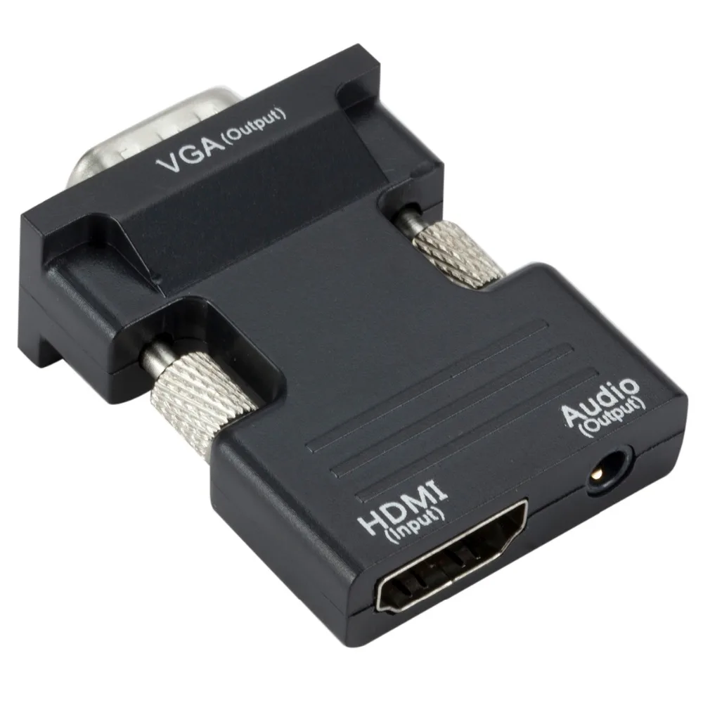 HDMI совместимый конвертер мама VGA папа с аудио адаптером поддержка 1080P выход