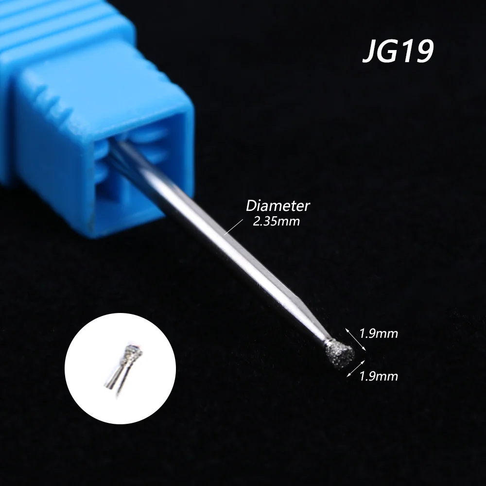 JG19 1 шт. алмазная фреза пламя ногтей дрель полировка роторный заусенец электрический маникюр роторный дизайн ногтей аксессуары инструмент JIJG18-31 - Цвет: JG19