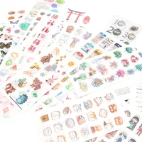 kawaii cartoon stickers aesthetic japanese paper girly scrapbooking stick labels album decorative collage stationery sticker