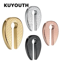kuyouth stainless steel thump dream catcher honeycomb ellipse pattern ear weight body piercing jewelry earring expanders 2pcs