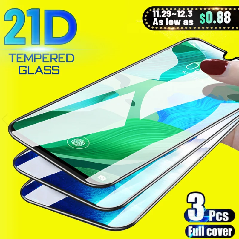 21D Защита экрана для Samsung Galaxy A50 A10 A30 закаленное стекло M10 M20 M30 A90 A80 A60 A40 A70 A20E