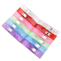 chainhocolorful plasticlong tail clips for diy sewingpositionin handmadeoffice binding toolsaccessory5 5x1cm12 pieces