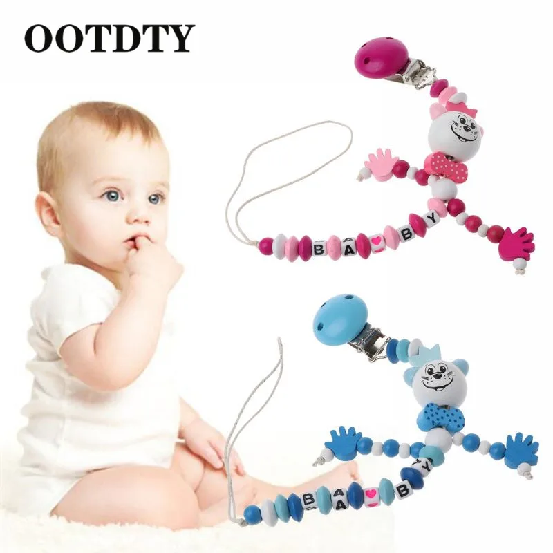 

OOTDTY детская пустышка с зажимом, цепочка для младенцев, для мальчиков и девочек, буквы-игрушки, Прорезыватель для зубов, держатель для соски, ...