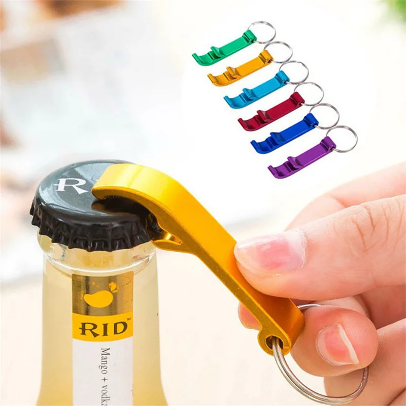 

Portable Beer Bottle Opener Aluminum Alloy Contactless Door Opener Keychain Carry-on Custom Wine Accessories kitchen gadgets