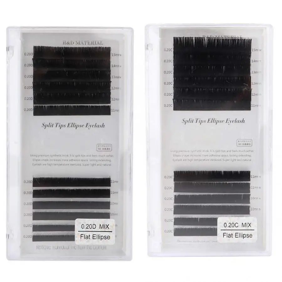 Individual Natural Flat Type Black Fake Extension Beauty Makeup False Eye Lashes Grafting Eyelashes 0.20C/0.20D | Красота и здоровье