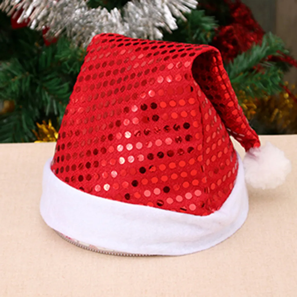 Шапка Рождественская шапка толстый Ультра мягкий плюш милый Санта-Клаус