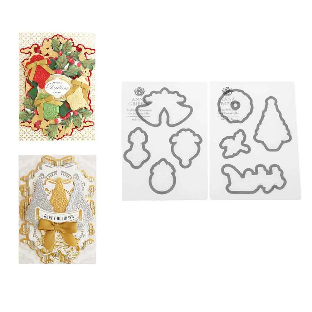 

2021 New Metal Cutting Dies Christmas Icon Cutting and Embossing Folder Scrapbook Diary Decoration Template DIY Greeting Card