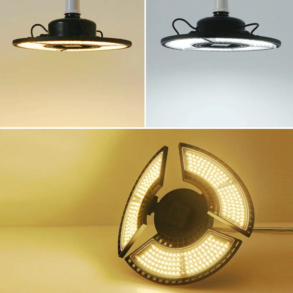 

Super Bright Industrial Lighting Garage Light AC85-265V E27 60W Deformable UFO High Bay Industrial Lamp for Workshop Warehouse