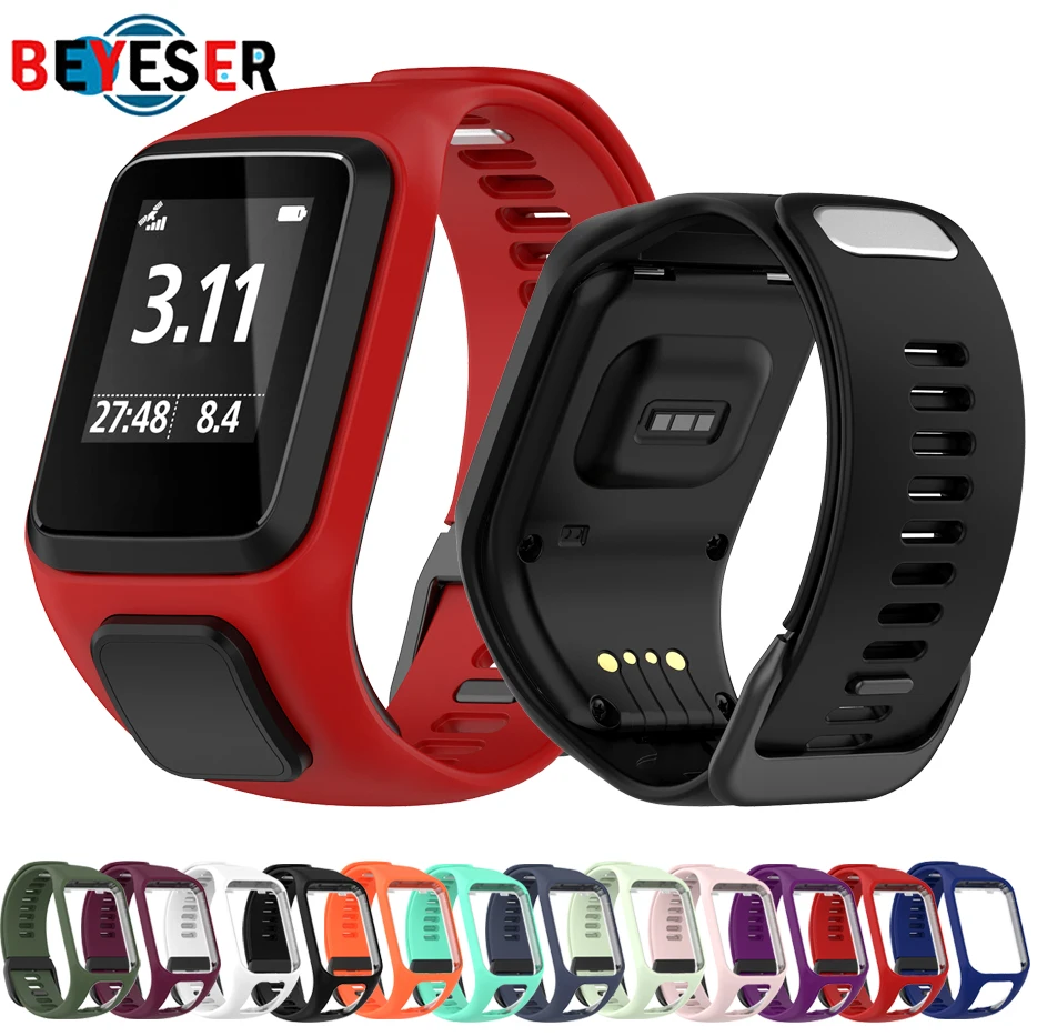 

Silicagel Sports Watch Band Strap For TOMTOM 4 2 3 Runner Spark Music Smart Watch Bracelet Silicone Belt Watch Accessory Correa