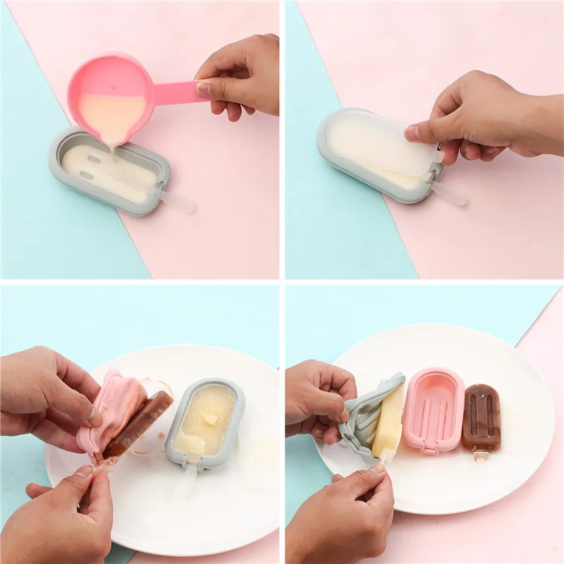 Мороженое силиконовая форма для дома ручной работы Фруктового мороженого на