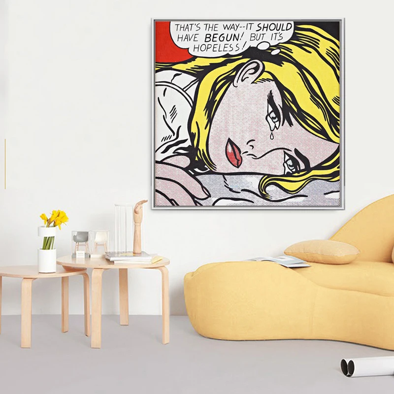 RELIABLI ART Roy Lichtenstein поп-арт, Картина на холсте, абстрактное искусство для гостиной, квадратные настенные картины, печать на холсте, без рамки