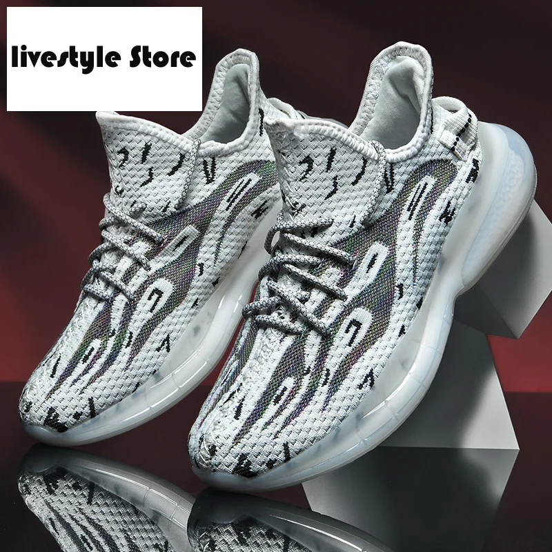 

2021 Adults Men Shoes Reflective Shoes Men Sneakers New Men Running Shoes Walking Sports Zapatillas Hombre 45 Size