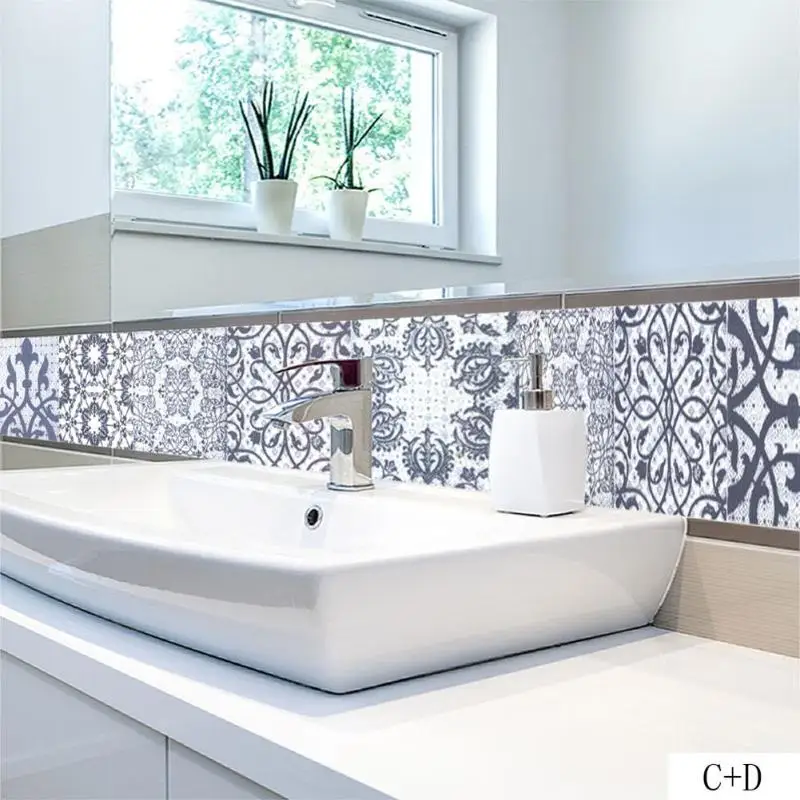 Настенные стикеры в стиле ретро для ванной комнаты кухни плитки арабском