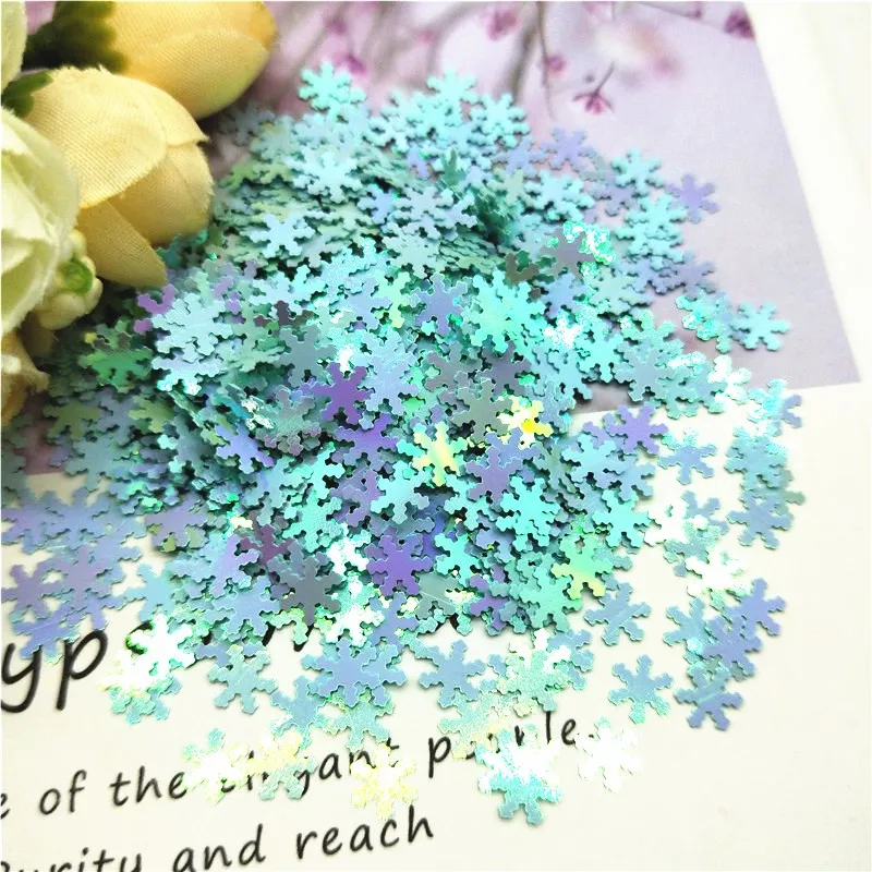 Soild light blue 10g Ультратонкая 3D блестка для ногтей 5 мм Снежинка Лазерная блестка из ПЭТ для украшения ногтей боди-арт живопись для ногтей DIY Декор 10 г - Цвет: Soild light blue 10g