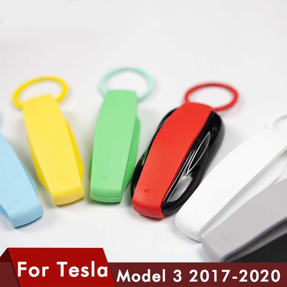 2021 Tesla Model3 Car Key Case Cover for accessories Protector Keychain White For Tesla Model S X Model Three New