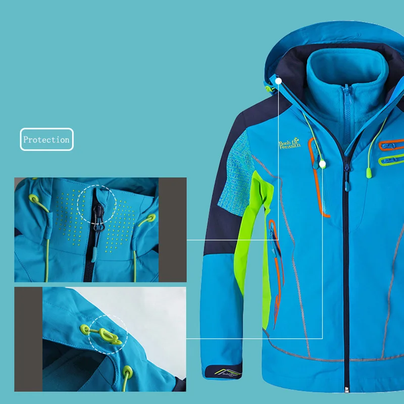 Детская Лыжная куртка детская брендовая Водонепроницаемая зимняя для мальчиков