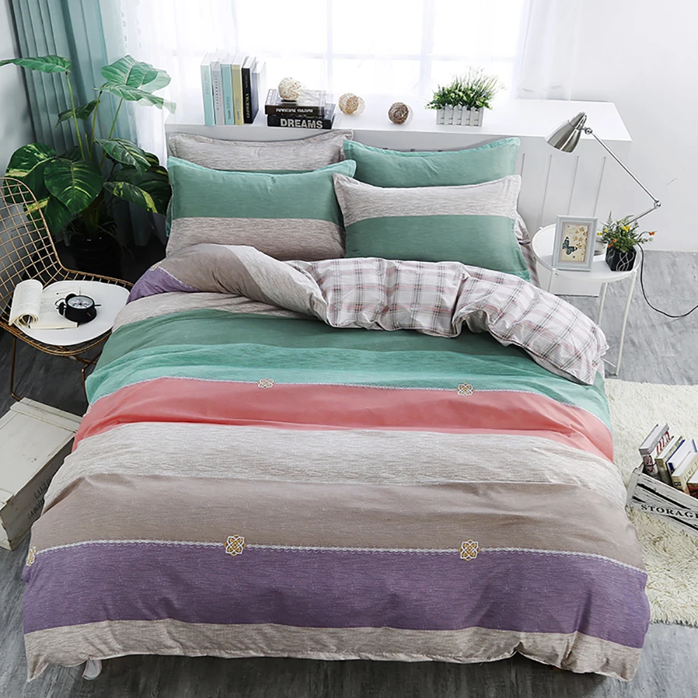 Green Bedding Set Thumпостельные принадлежности Магнолия комплект постельного белья Королева Размер свежий удобный элегантный цветочный пододеяльник для девочек Король ПОЛНЫЙ двуспальная односпальная кровать набор - Цвет: Green Bedding Set