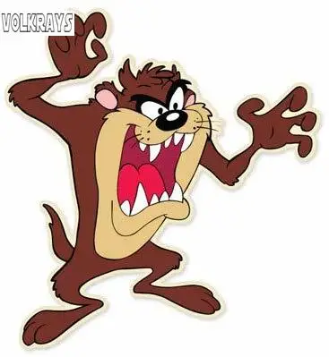 Volkrays индивидуальная Автомобильная наклейка аксессуары Tasmanian Devil светоотражающая