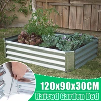 6090x120cm metal garden raised bed round planting container grow bags iron planter pot for plants nursery pot