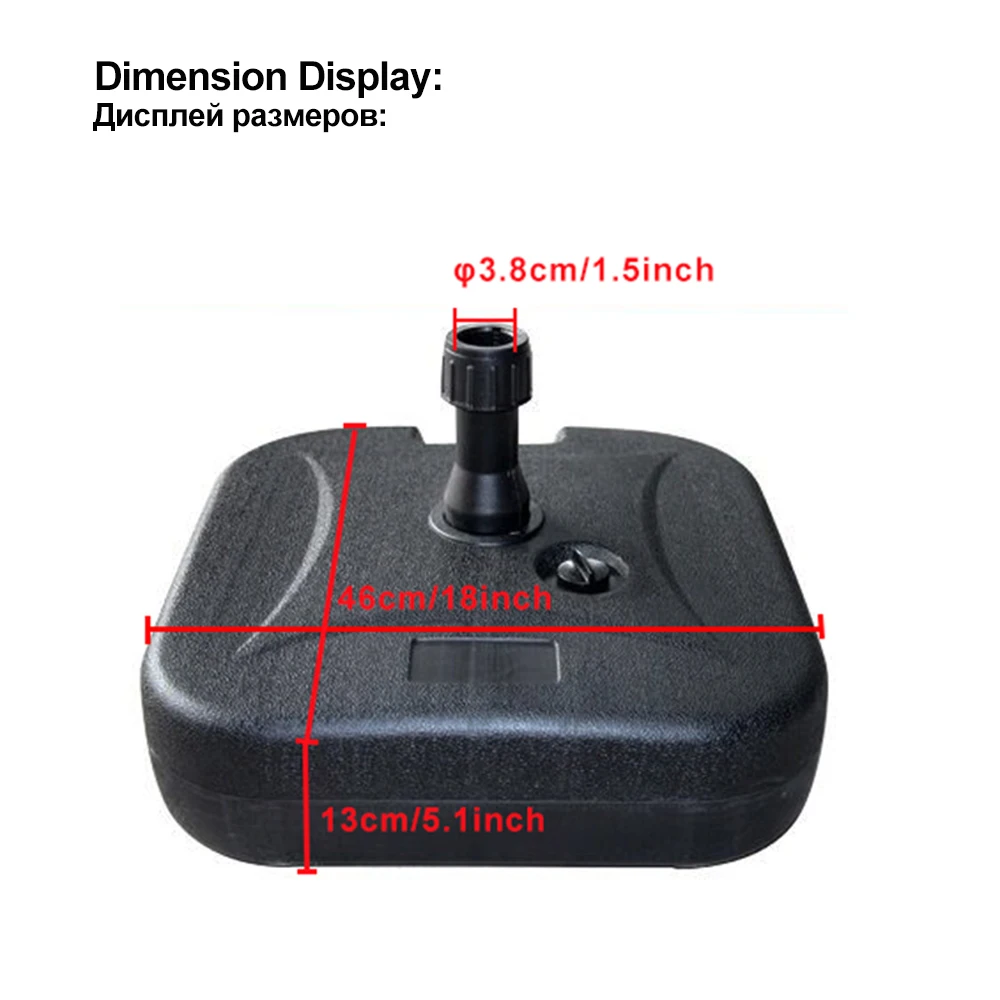 Основа для зонта HooRu квадратная уличная подставка внутреннего дворика 38 мм с