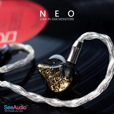 Наушники-вкладыши SeeAudio NEO 10BA, Hi-Fi сбалансированные, 0,78 мм, 5 Н