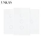 Сенсорный смарт-переключатель UNKAS, стандарт США, 123, настенный светильник