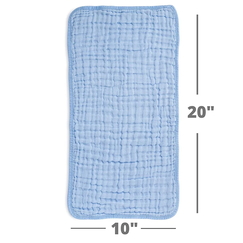 

6 Pack Muslin Burp Cloths Small Infant Cotton Washcloths 6 Layers