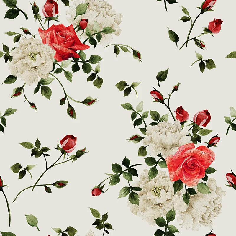 Тонкая эластичная обивка из полиэфирной ткани на заказ с цифровой печатью розы