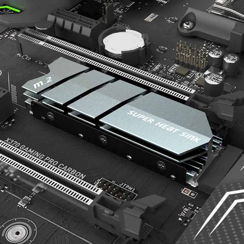 

R2LB 1 комплект M.2 SSD NVMe теплоотвод алюминиевый радиатор с термопанелью для M2 2280