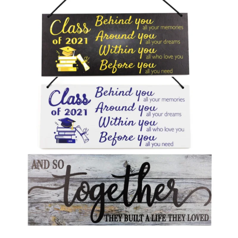 

Деревянная навесная дверь с надписью, класс 2021, настенная табличка для поздравления, выпускного, товары для вечевечерние, декор для колледж...