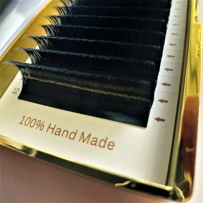 Оптовая продажа LASHAP Easy Fans ресницы 9 мм C D DD завитки ручной работы мягкие цветущие