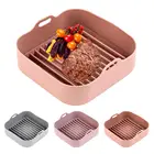 Силиконовая фритюрница с ручкой, безопасные аксессуары для пищевых продуктов, многофункциональная термостойкая и съемная для хлеба, торта, пиццы