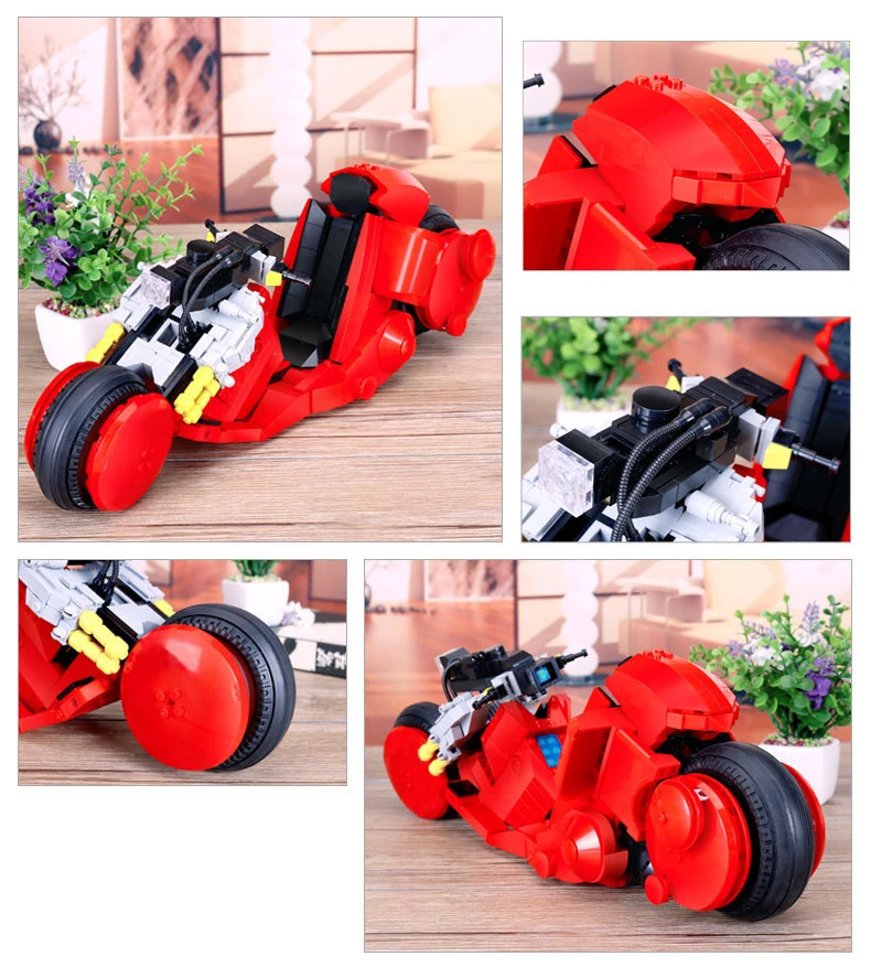 Строительные блоки совместимый бренд 919 шт. JINTIAN Citizen Akira Motobike Keita мотоцикл MOC Модель Кирпичи игрушки для детей Подарки