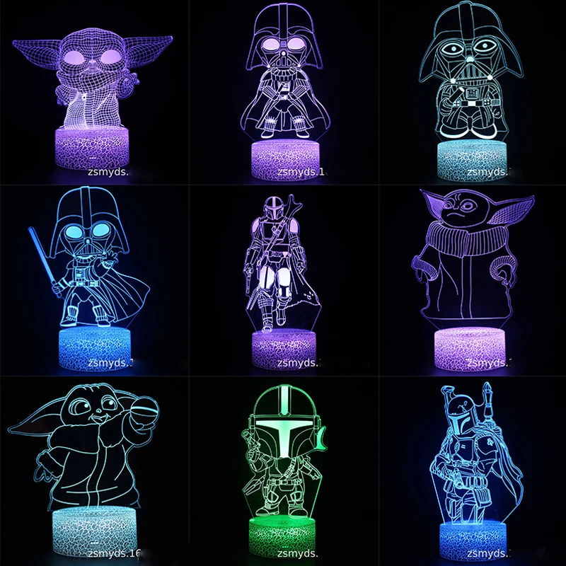 Настольная 3D лампа Hasbro Звездные войны креативный подарок светильник ящиеся