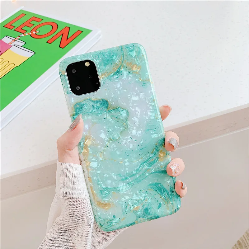 Фиолетовый морской чехол силиконовый для iPhone 11 2019 Pro Max Модный мягкий XR X XS 7 8 Plus 6 6s